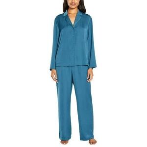 NWT Banana Republic Ladies' 2-piece Satin Pajama Set, Blue Size XL
